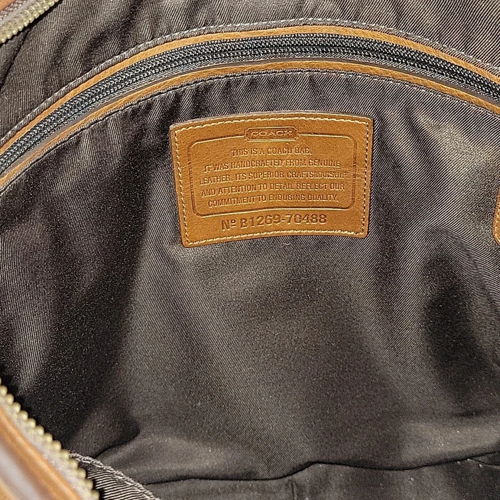 Men's Coach Bleeker Legacy Brown Leather Crossbody Shoulder Bag 70488